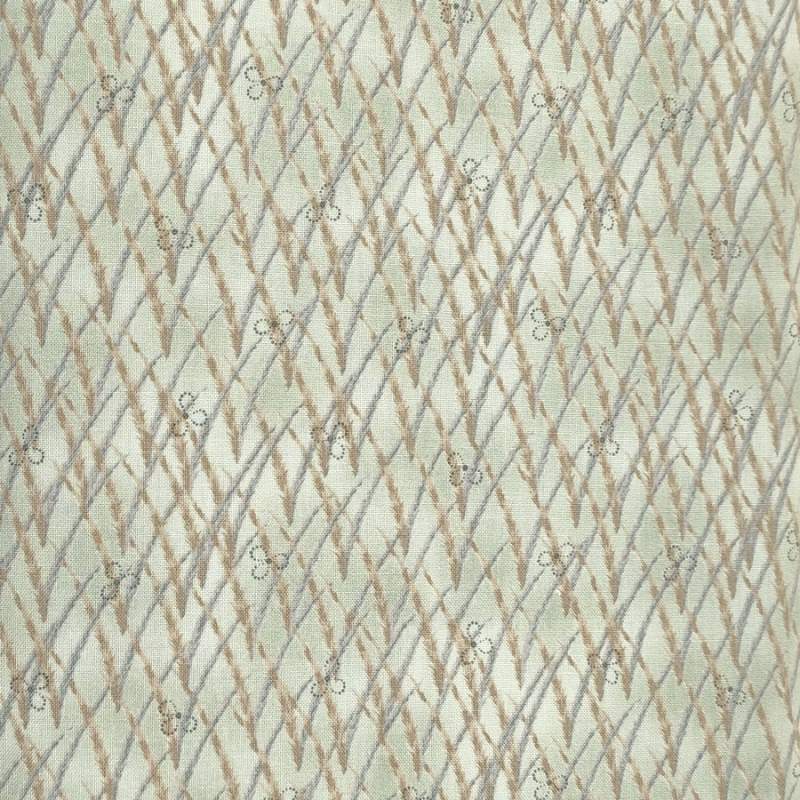 Handworks, Tessuto Verde con Fili d'Erba Marrone Sojitz Fashion - 1