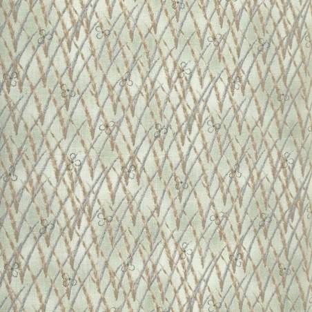 Handworks, Tessuto Verde con Fili d'Erba Marrone