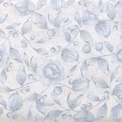 Handworks, Tessuto Beige con Grandi Fiori Blu Sojitz Fashion - 1