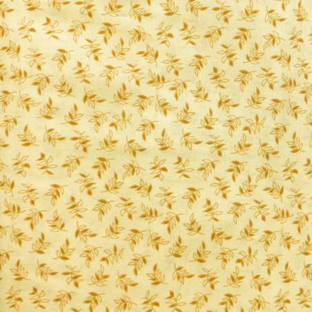 Stim Italia, Tessuto Giallo con Piccole Foglie