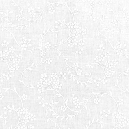 Stim Italia, Tessuto Bianco con Piccoli Rami e Fiori Tono su Tono Stim Italia srl - 1
