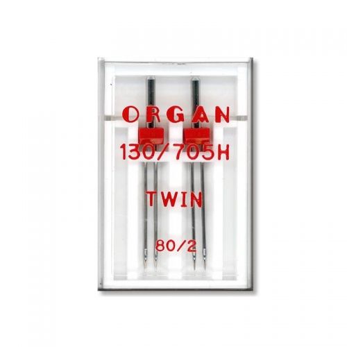 Aghi Gemelli 80/2 per Macchine Domestiche, 2 Aghi Twin 80/2 Organ Needles - 1