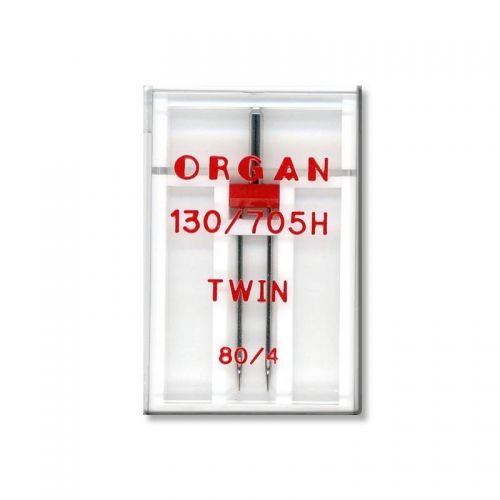 Ago Gemello 80/4 per Macchine Domestiche, 1 Ago Twin 80/4 Organ Needles - 1