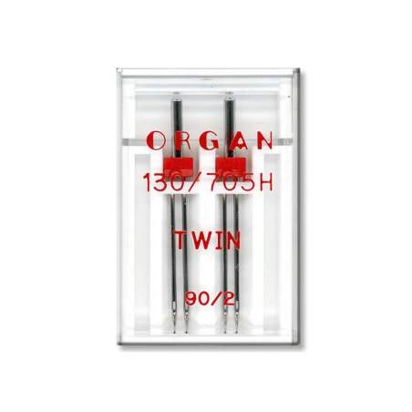 Aghi Gemelli 90/2 per Macchine Domestiche, 2 Aghi Twin 90/2 Organ Needles - 1