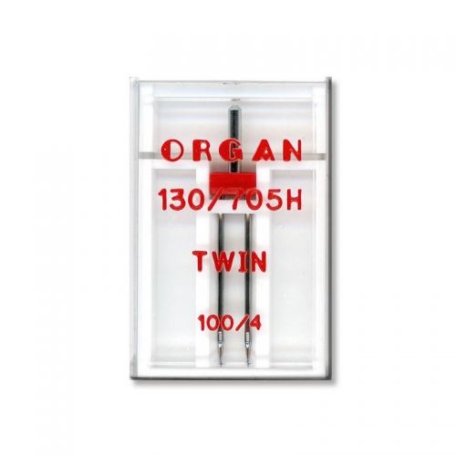 Ago Gemello 100/4 per Macchine Domestiche, 1 Ago Twin 100/4 Organ Needles - 1