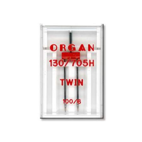 Ago Gemello 100/6 per Macchine per cucire, 1 Ago TWIN 100/6