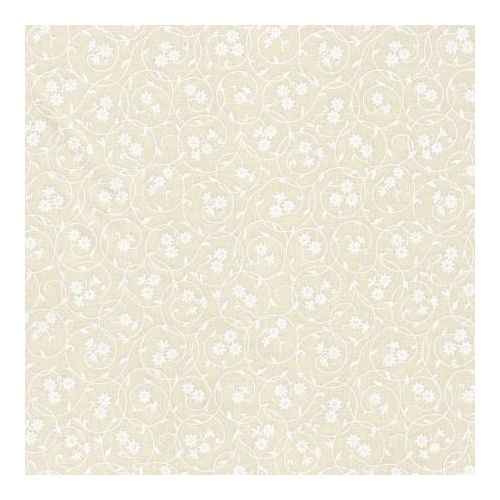 Tessuto Bianco con Fiori tono su tono, Basic Palette Stim Italia srl - 1