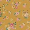 Tilda Chic Escape Daisyfield Mustard, Tessuto Giallo Senape con Campo di Margherite