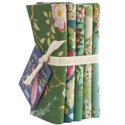 Tilda Chic Escape Fat Quarter Bundle Green/Teal, 5 fq 50 x 55 cm - Verdi e Turchesi Tilda Fabrics - 1