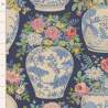 Tilda Chic Escape Flowervase Blue Navy, Tessuto Blu con Fiori in Vaso Tilda Fabrics - 1