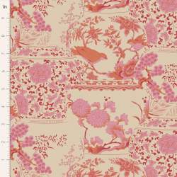 Tilda Chic Escape Vase Collection Pink, Tessuto con Vasi Rosa Decorati Tilda Fabrics - 1