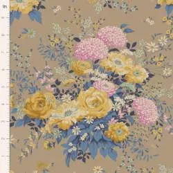 Tilda Chic Escape Wildgarden Sand, Tessuto Sabbia con Bouquet di Fiori di Campo Tilda Fabrics - 1