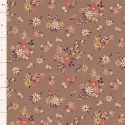 Tilda Chic Escape Daisyfield Taupe, Tessuto Marrone con Campo di Margherite
