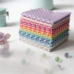 Tilda Fat Quarter Bundle Pois, 15 Fat Quarter 50 x 55 cm - Medium Dot Tilda Fabrics - 1