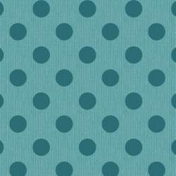 Tilda Chambray Dots Aqua, Tessuto Screziato con Pois Turchese Tilda Fabrics - 1
