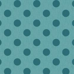 Tilda Chambray Dots Aqua, Tessuto Screziato con Pois Turchese