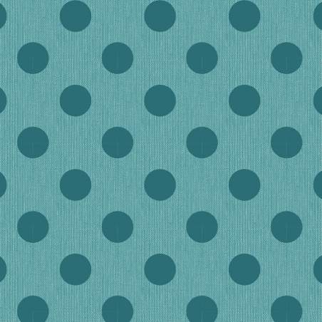 Tilda Chambray Dots Aqua, Tessuto Screziato con Pois Turchese Tilda Fabrics - 1
