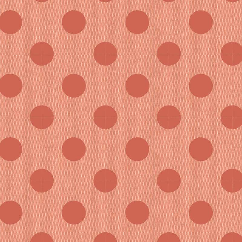 Tilda Chambray Dots Ginger, Tessuto Screziato con Pois Arancione Ginger Tilda Fabrics - 1
