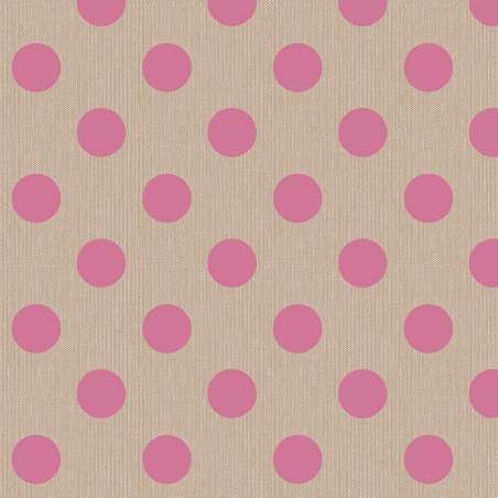 Tilda Chambray Dots Pink, Tessuto Screziato con Pois Rosa