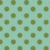 Tilda Chambray Dots Tealgreen, Tessuto Screziato con Pois Verde Acqua