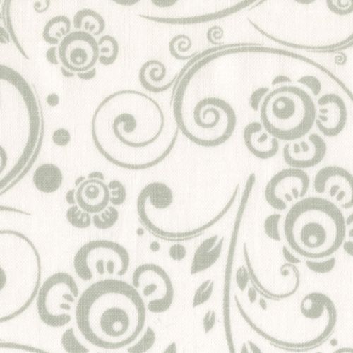 Basic Palette, Tessuto per Retro Bianco con Decorazione Tono su Tono