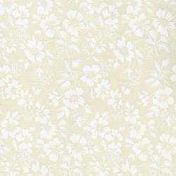 Basic Palette, Tessuto Crema con Fiori Bianchi Tono su Tono Stim Italia srl - 1