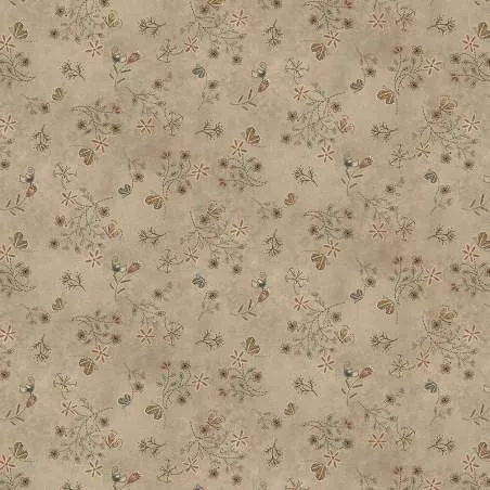 Henry Glass Bluebird of Happiness, Tessuto Verde Piccoli Fiori e Farfalle Henry Glass - 1