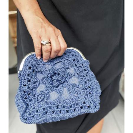 Kit Pochette a Uncinetto Clutch Flower Bag
