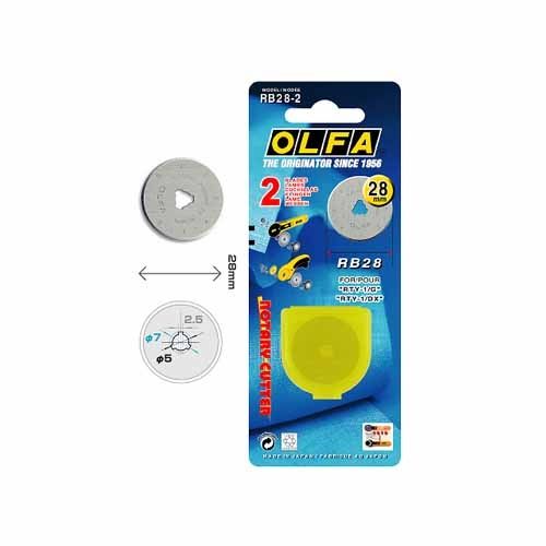 OLFA - Lame ricambio Rotary cutter da 28mm - 2pz
