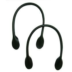 Manici per borse a Spalla in Pelle Nera- 60 cm, 2 Manici da Cucire