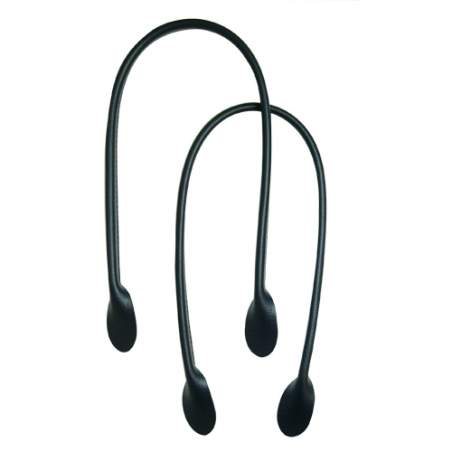Manici per borse a Spalla in Pelle Nera- 60 cm, 2 Manici da Cucire