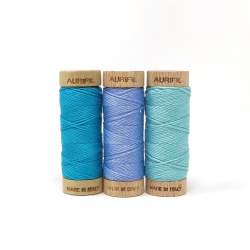 Aurifil, Set di 3 Spolette Aurifloss Tonalità Azzurro Aurifil - 1