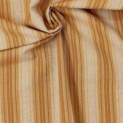 Marcus Fabrics , Tessuto Giapponese Tinto in Filo, Verde Oliva, beige e grigio a strisce
