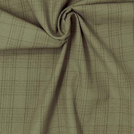 Marcus Fabrics, Tessuto Giapponese Tinto in Filo Verde Quadrettato Marcus Fabrics - 1