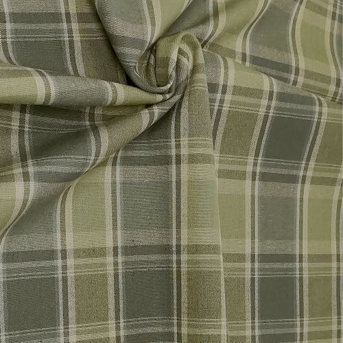 Marcus Fabrics , Tessuto Giapponese Tinto in Filo, Verde Oliva, beige e grigio a strisce Marcus Fabrics - 1