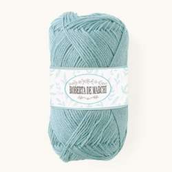 Gomitolo 100% Cotone OEKO-TEX - 50 gr / 160 m - Verde Polvere Azzurro 2