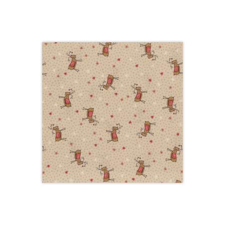 1 Fat Quarter Scandinavian Christmas by Lynette Anderson - Cream