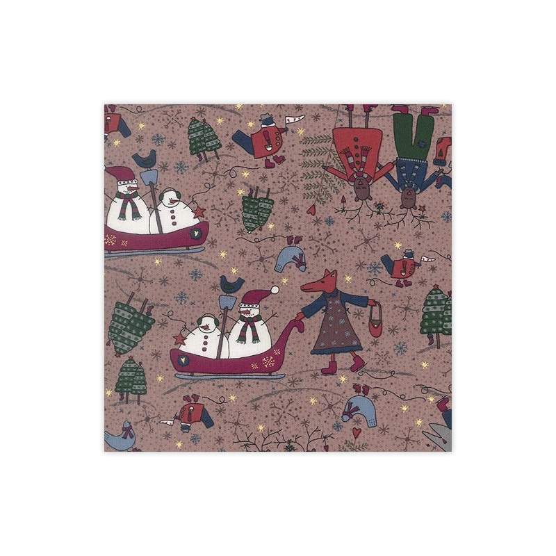 1 Fat Quarter Winter Playground by Lynette Anderson, 31908-80 Lecien Corporation - 1