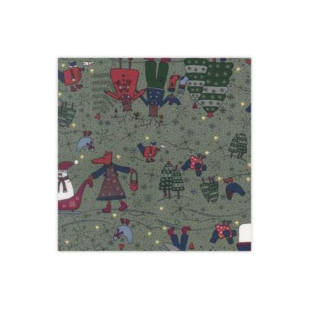 1 Fat Quarter Winter Playground by Lynette Anderson, 31908-60 Lecien Corporation - 1