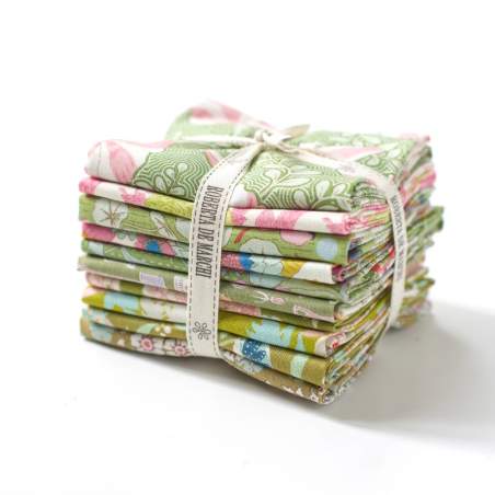 Tilda Fat Eight Bundle Colore Verde, 10 fe 25 x 55 cm Colore Verde Tilda Fabrics - 1