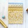 Tilda, Bundle 5 Fat Quarter Giallo e Blu 50 x 55 cm