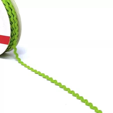 Simplicity, Nastro Ric Rac Verde - Altezza 6,35 mm Lunghezza 3,6 mt