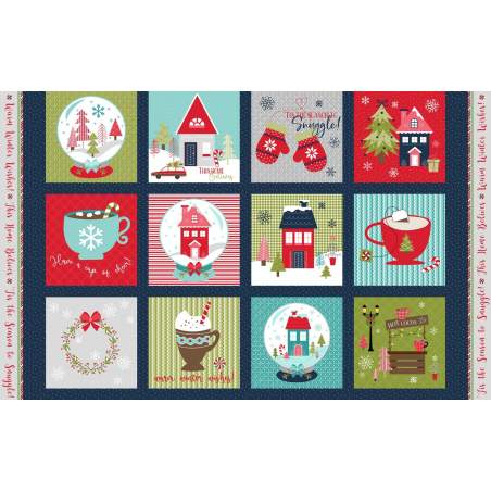 Maywood Studio, Multi 12 Days Of Christmas Running Blocks, Pannello Natalizio 27'' - 70 cm circa