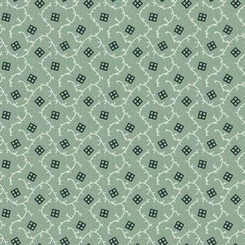 EQP Pieces of Time Bellevue – Glacier Blue, Tessuto verde menta con piccoli disegni