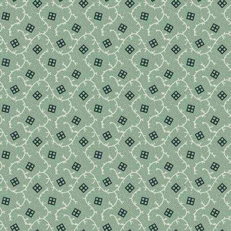 EQP Pieces of Time Bellevue – Glacier Blue, Tessuto verde menta con piccoli disegni Ellie's Quiltplace Textiles - 1