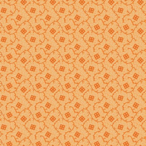 EQP Pieces of Time Bellevue – Tangerine, Tessuto arancione con piccoli disegni tono su tono Ellie's Quiltplace Textiles - 1