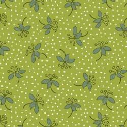 EQP New Vintage Sweetheart Glacier Blue, Tessuto verde menta con rametti e cuori Ellie's Quiltplace Textiles - 1