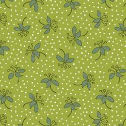 EQP New Vintage Sweetheart Glacier Blue, Tessuto verde menta con rametti e cuori Ellie's Quiltplace Textiles - 1