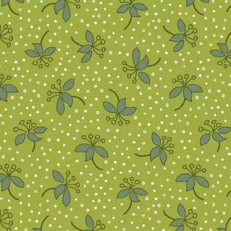 EQP Pieces of Time Glorytree - Apple Green, Tessuto verde con fiori EQP Textiles - Ellie's Quiltplace - 1