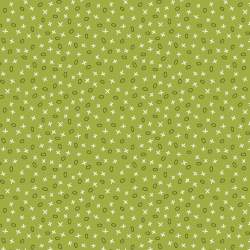 EQP New Vintage Sweetheart Glacier Blue, Tessuto verde menta con rametti e cuori Ellie's Quiltplace Textiles - 1